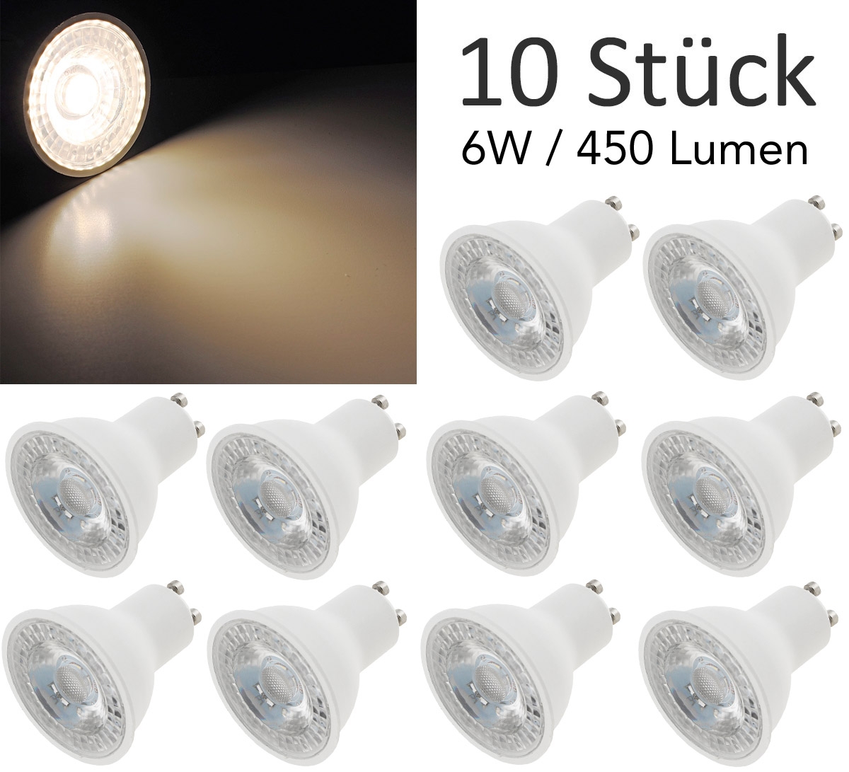 LED Strahler GU10 "H50 Promo2" 10er-Pack