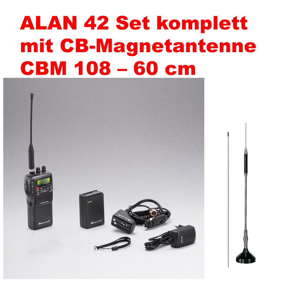  ALAN 42 & 60 cm MAGNET ANTENNE 