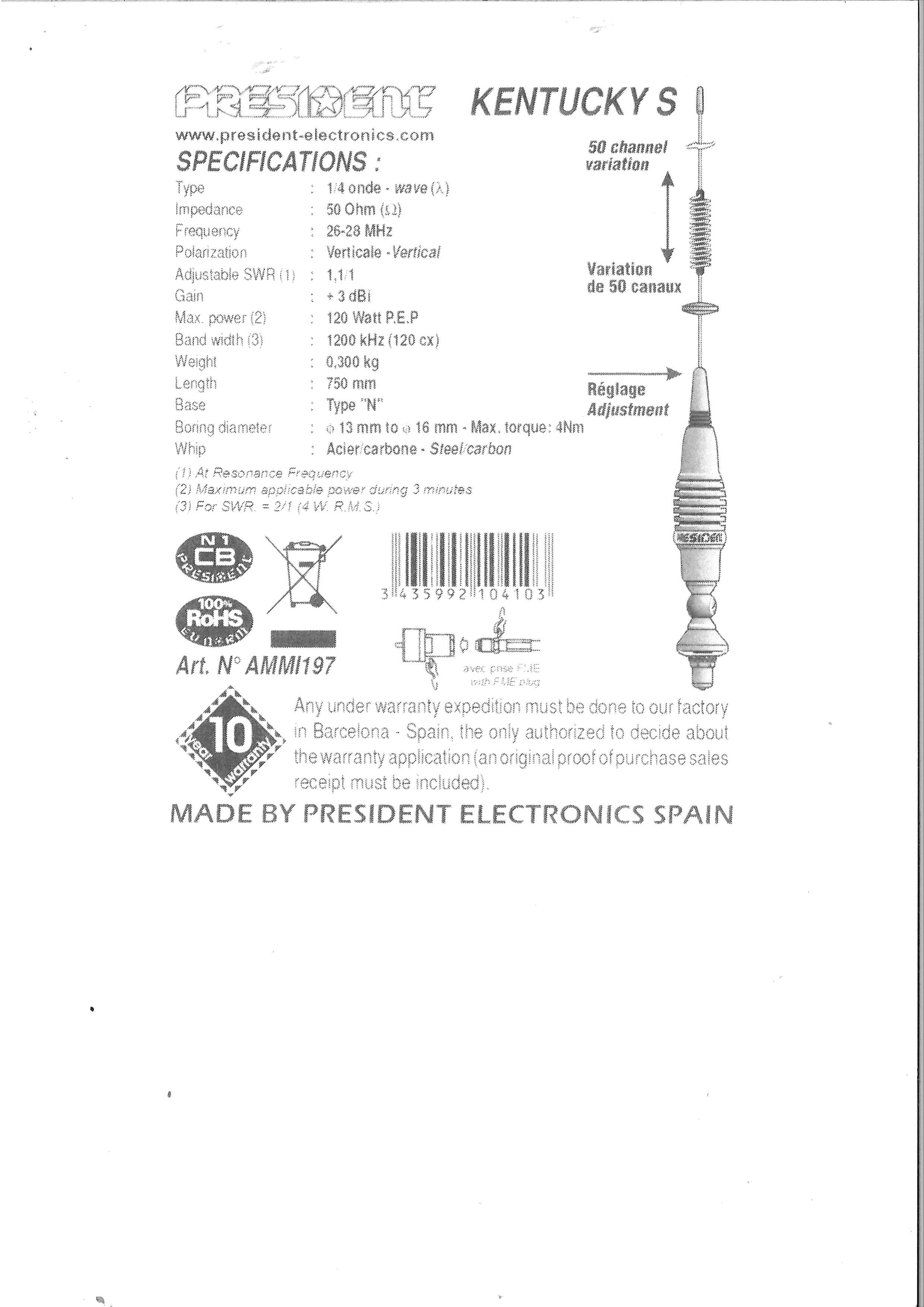 President Kentucky, 75cm - Bild 3