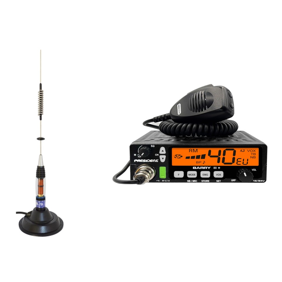 President Barry II+ ASC AM/FM 12/24 V im Set mit PNI ML70MAG X