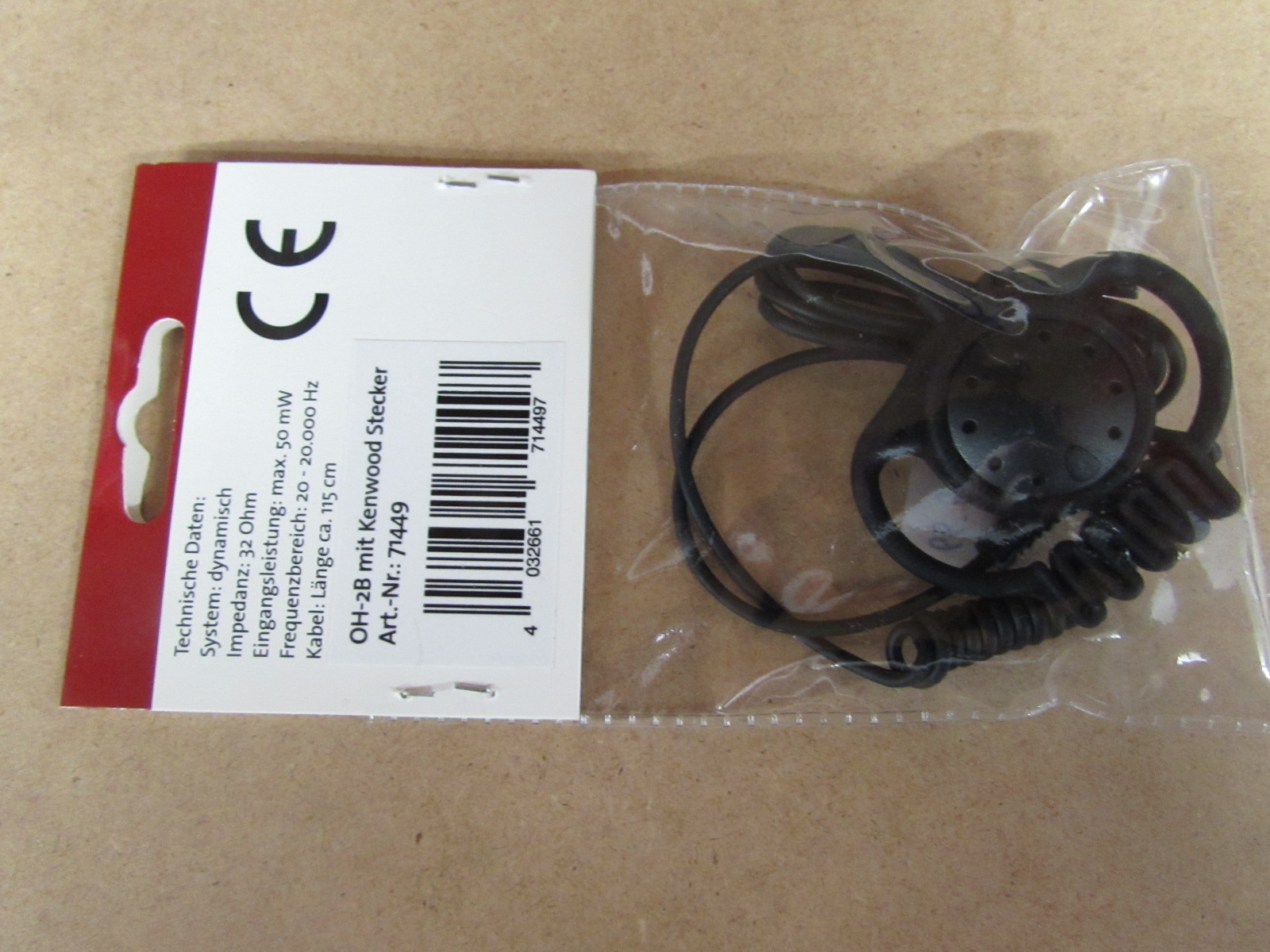 OH-2B flexibler Ohrhörer mit Kennwood-Stecker  X - Bild 1