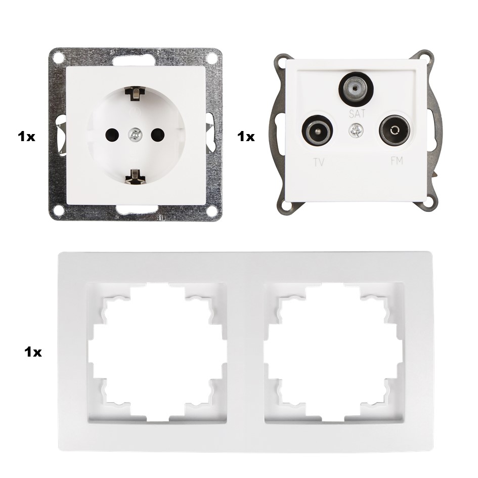 Steckdose + Antennendose Set McPower  - Bild 2