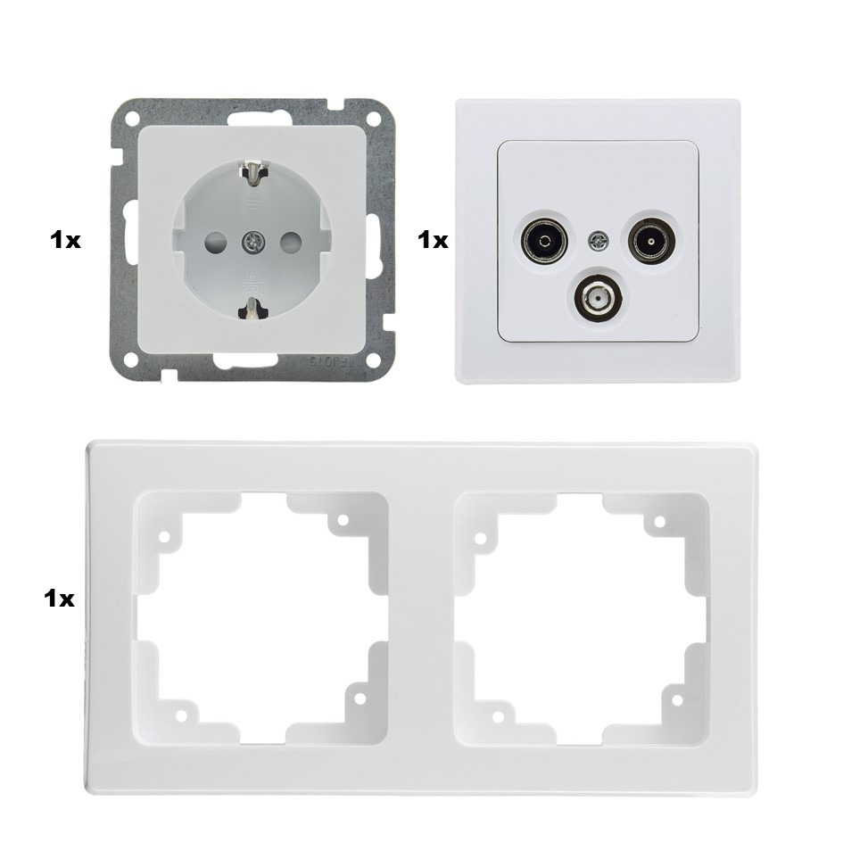 DELPHI Set Steckdose + Antennendose  - Bild 2