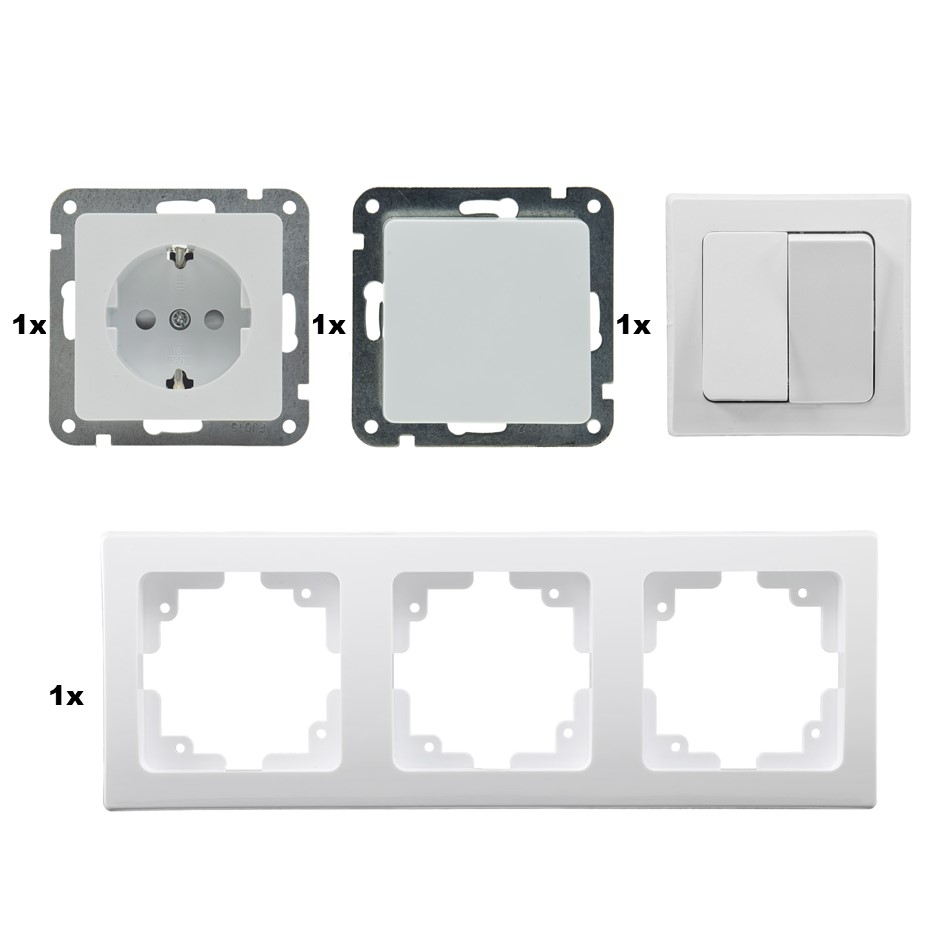 DELPHI Set Steckdose + Wechselschalter + Serienschalter X - Bild 1