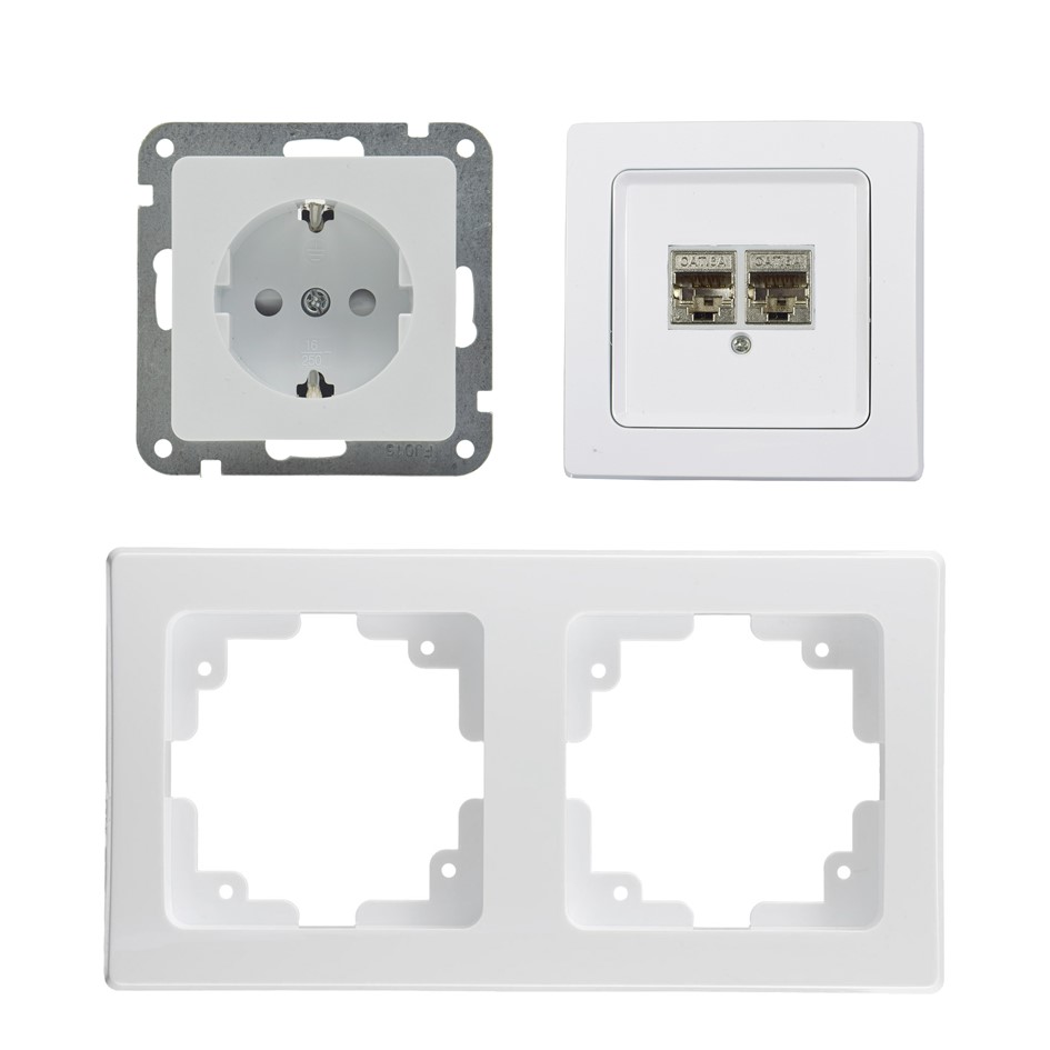 DELPHI Set Steckdose + Netzwerkdose X - Bild 1