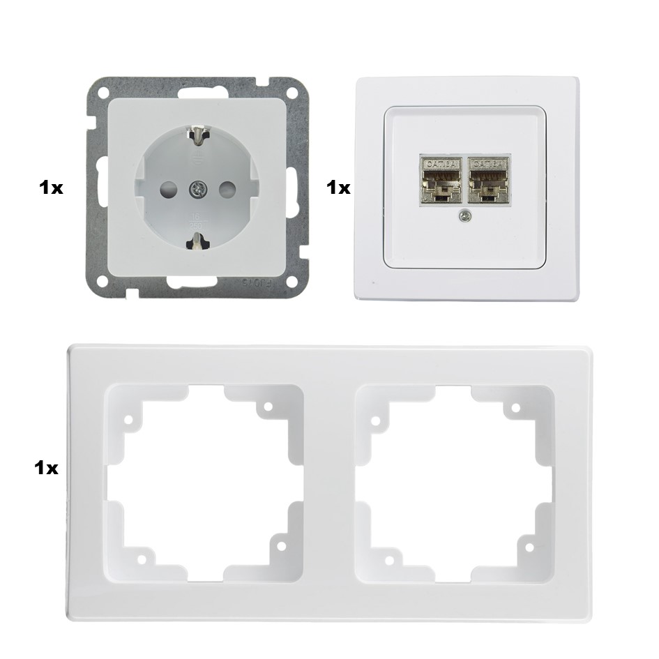 DELPHI Set Steckdose + Netzwerkdose X - Bild 2