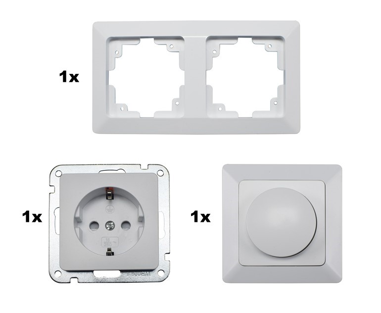 Milos Steckdose + Dimmer Set  - Bild 1