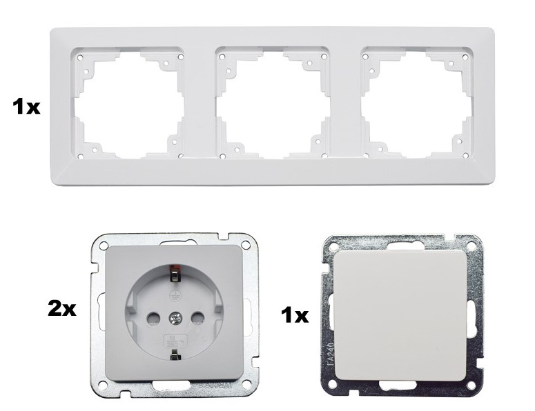 Milos Steckdosen + Wechselschalter Set  - Bild 1