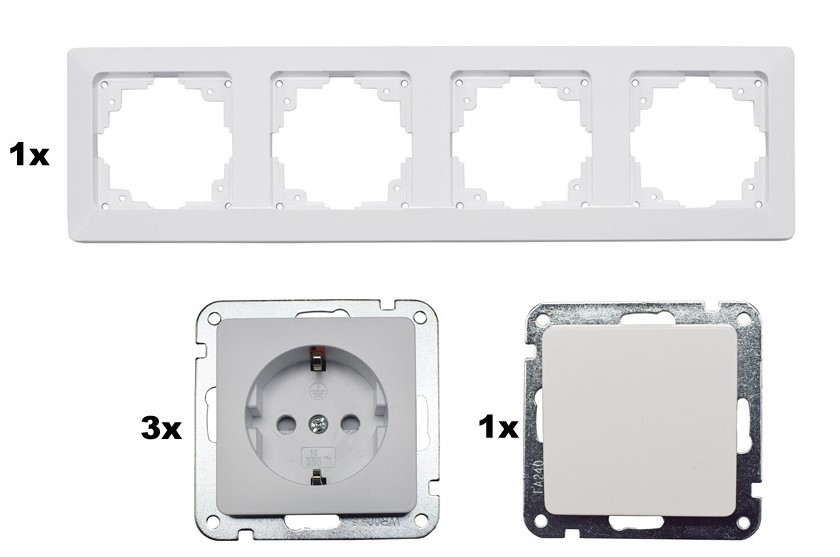 Milos Steckdosen + Wechselschalter Set  - Bild 1
