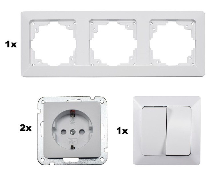 Milos Steckdosen +Serienschalter Set  - Bild 1