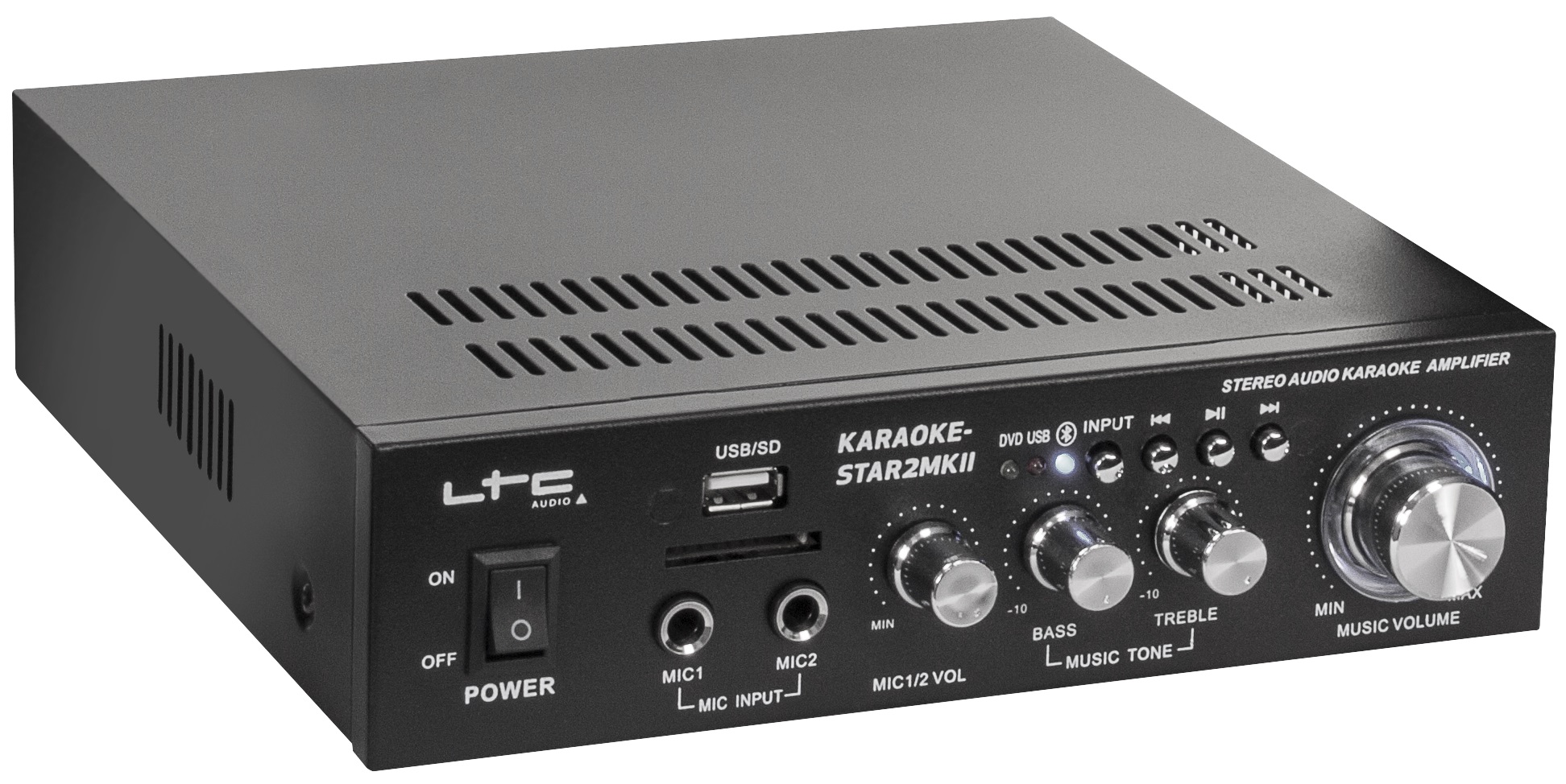 Karaoke-Set LTC "STAR2-MKII" USB/SD, Bluetooth, inkl. zwei Mikrofone und Boxen - Bild 1