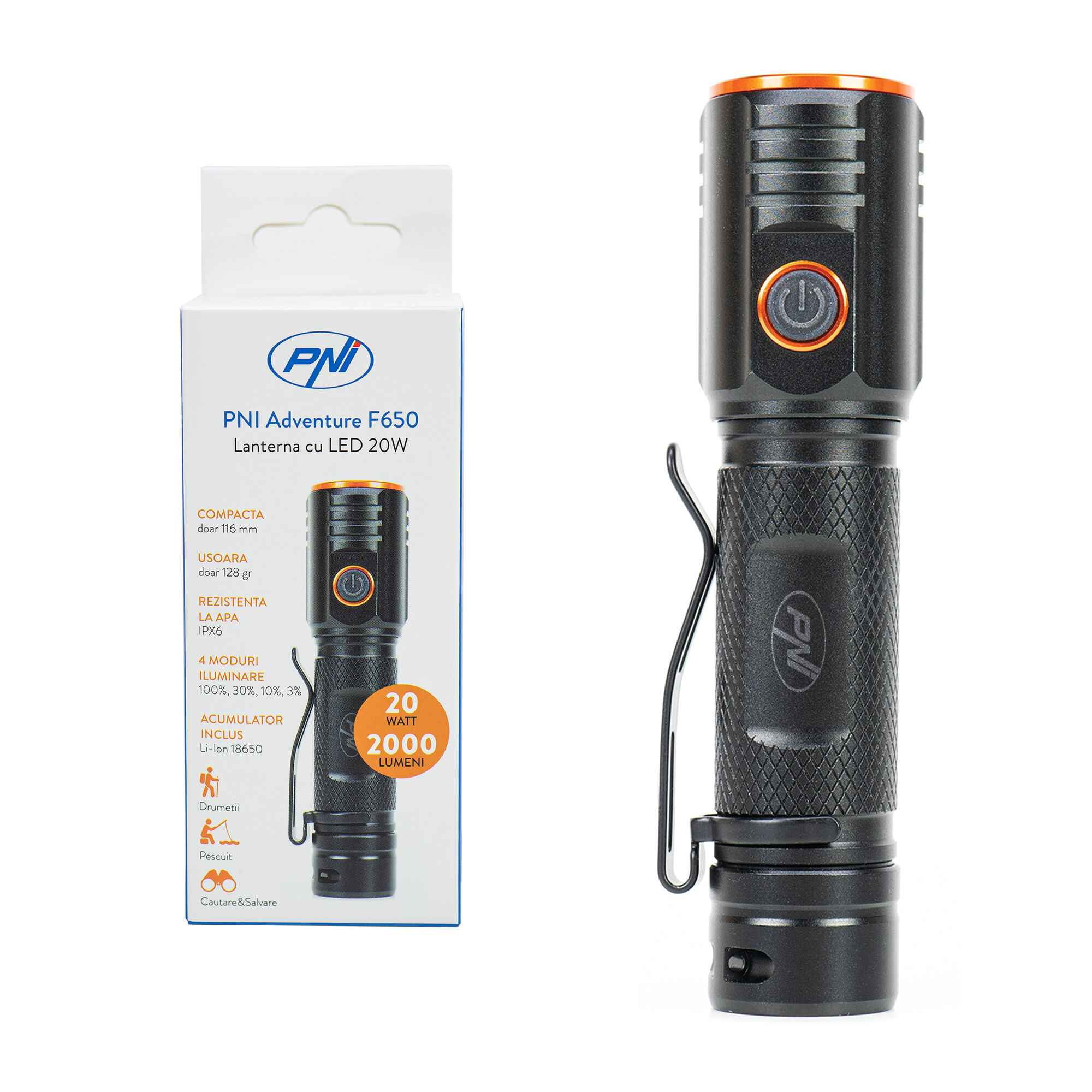 PNI Adventure F650 LED-Taschenlampe 