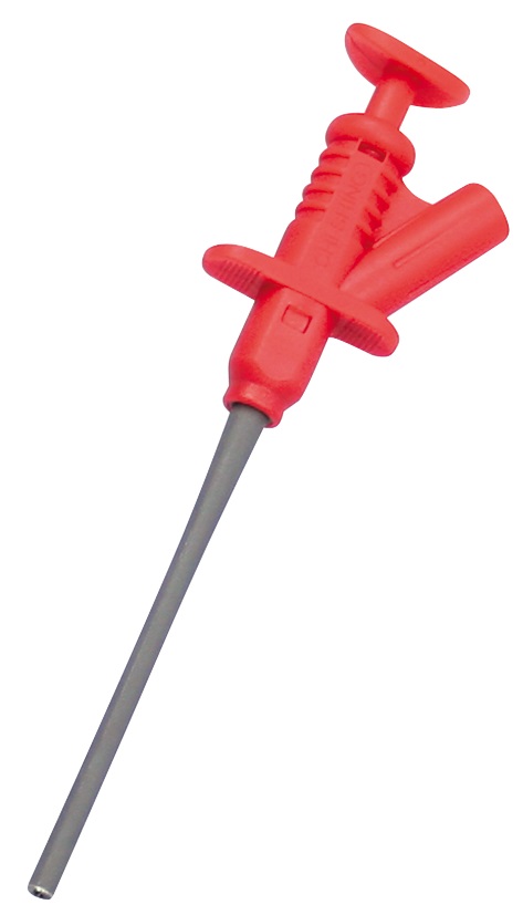 Klemmprüfspitze McPower "PS 45", 4mm Buchse, rot