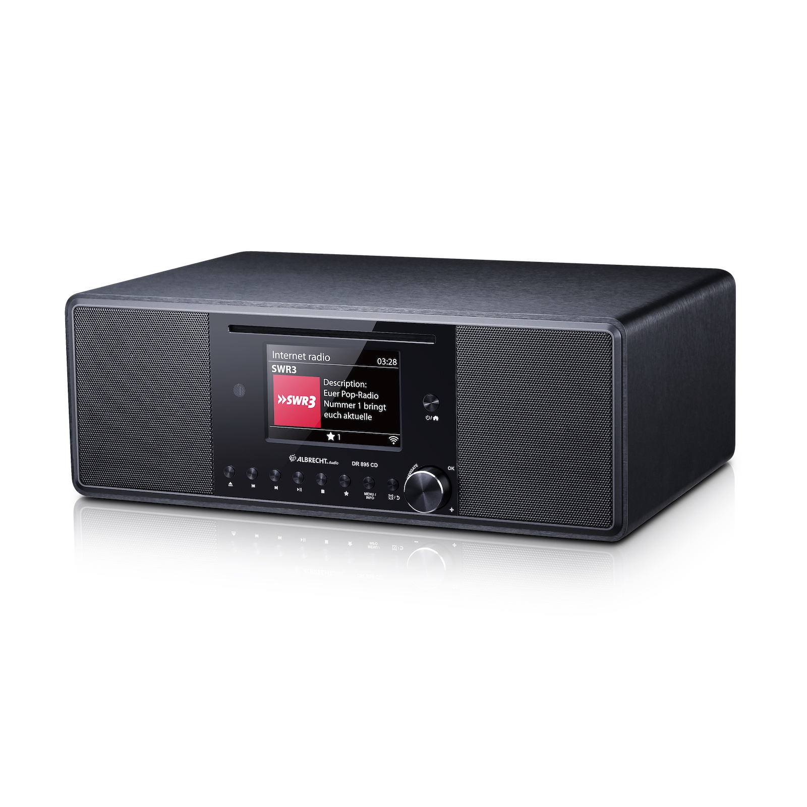 Albrecht DR 895 CD, DAB+/UKW/Internet/CD, Schwarz