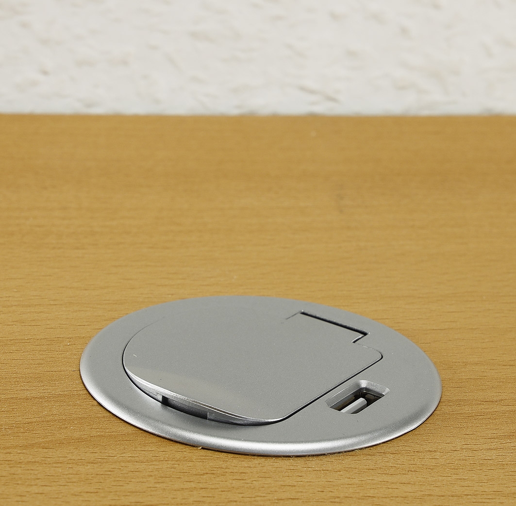 Schreibtisch-Einbausteckdose + USB versenkbar, USB 2,4A  - Bild 2