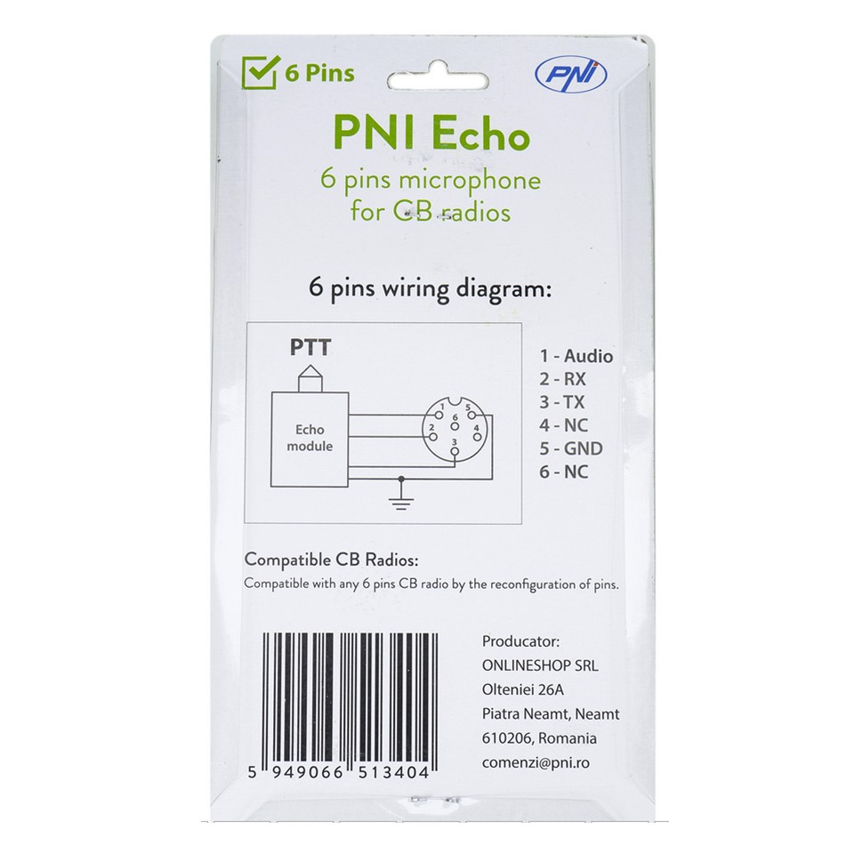6-poliges PNI ECHO & Verstärke CB Handmikrofon X - Bild 5