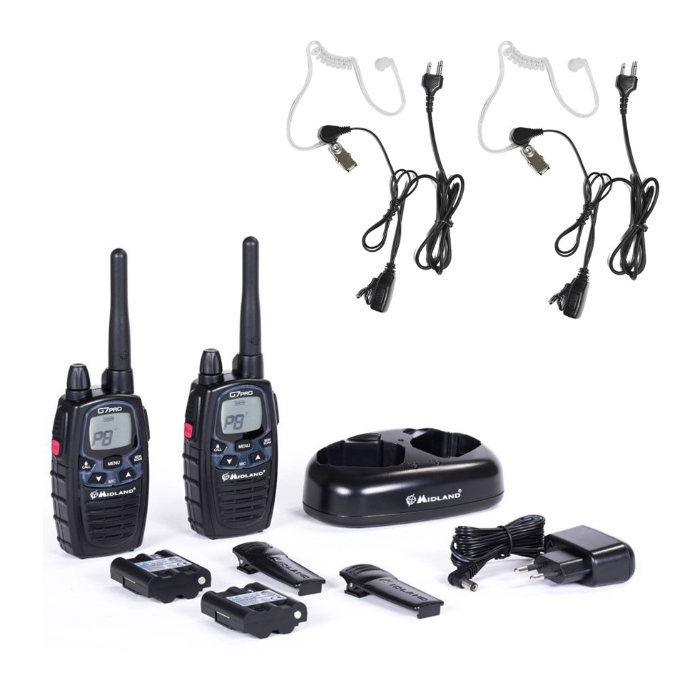 Securityset MIDLAND G7 PRO 2er Set mit Standlader & Akkus X
