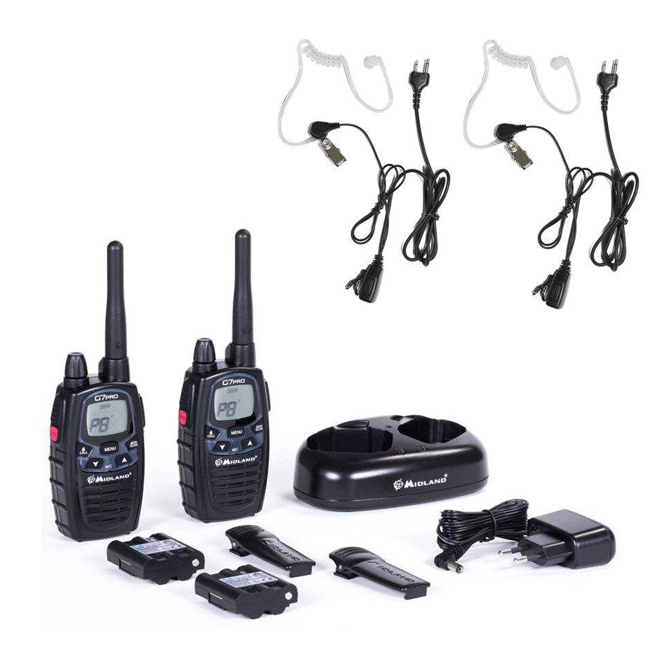 Securityset MIDLAND G7 PRO 2er Set mit Standlader & Akkus