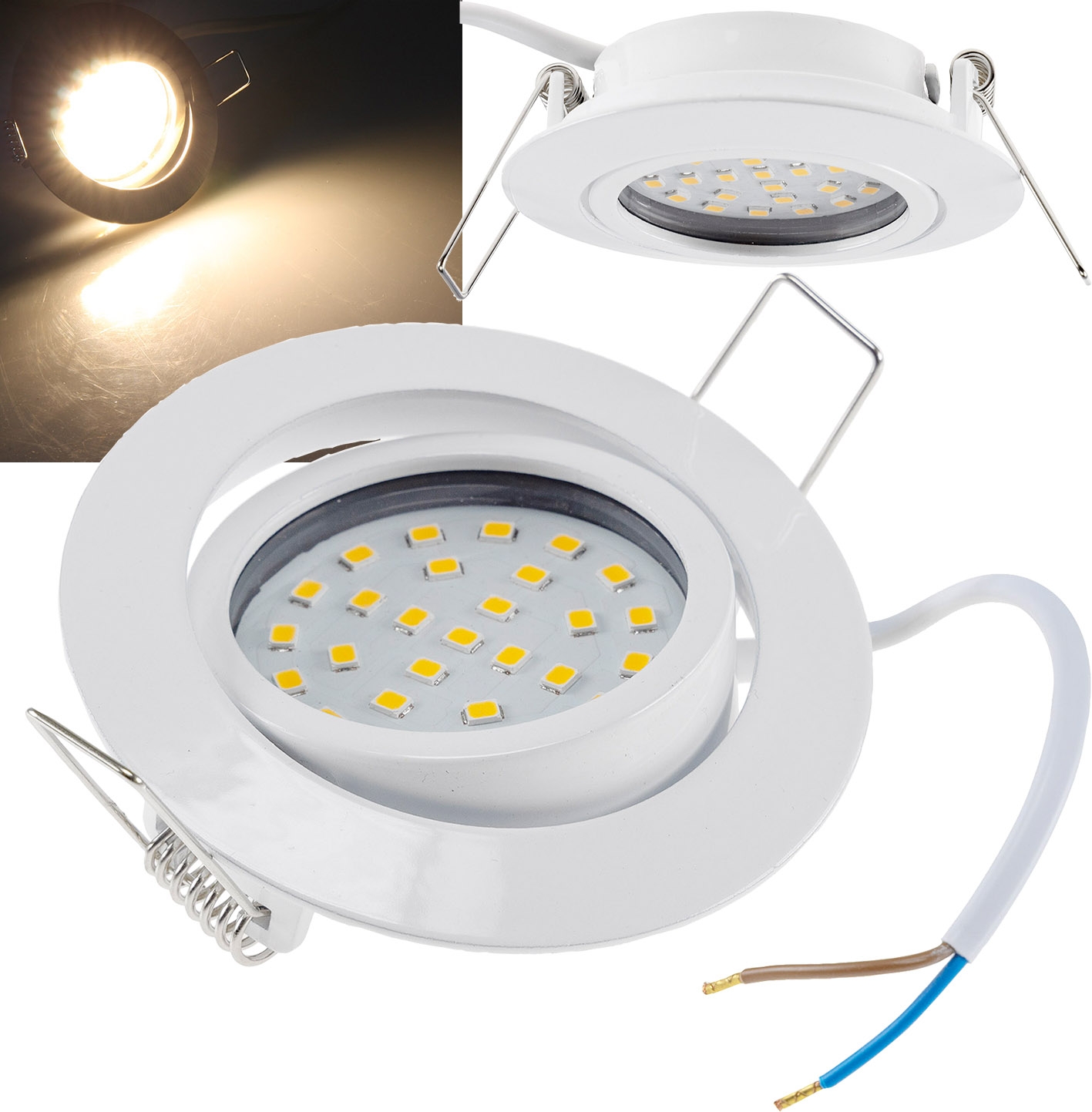 LED-Einbauleuchte "Flat-26" warmweiß 