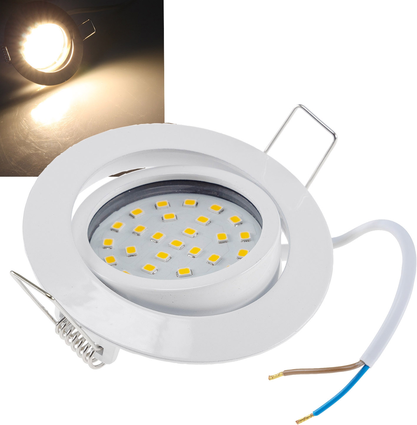 LED-Einbauleuchte "Flat-32" warmweiß 