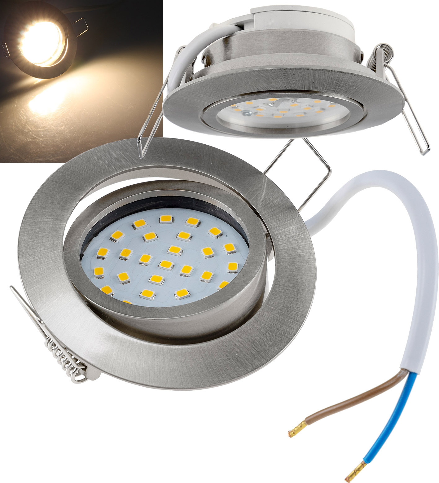 LED-Einbauleuchte "Flat-32dim" warmweiß 