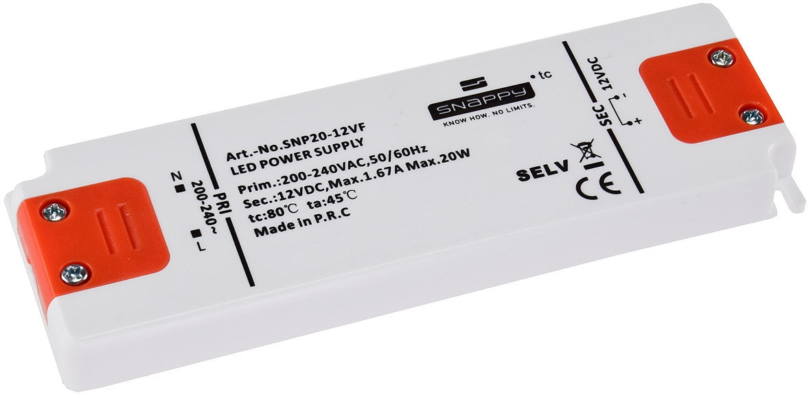 LED-Trafo "CT-SL20" SlimLine 0,5-20W 