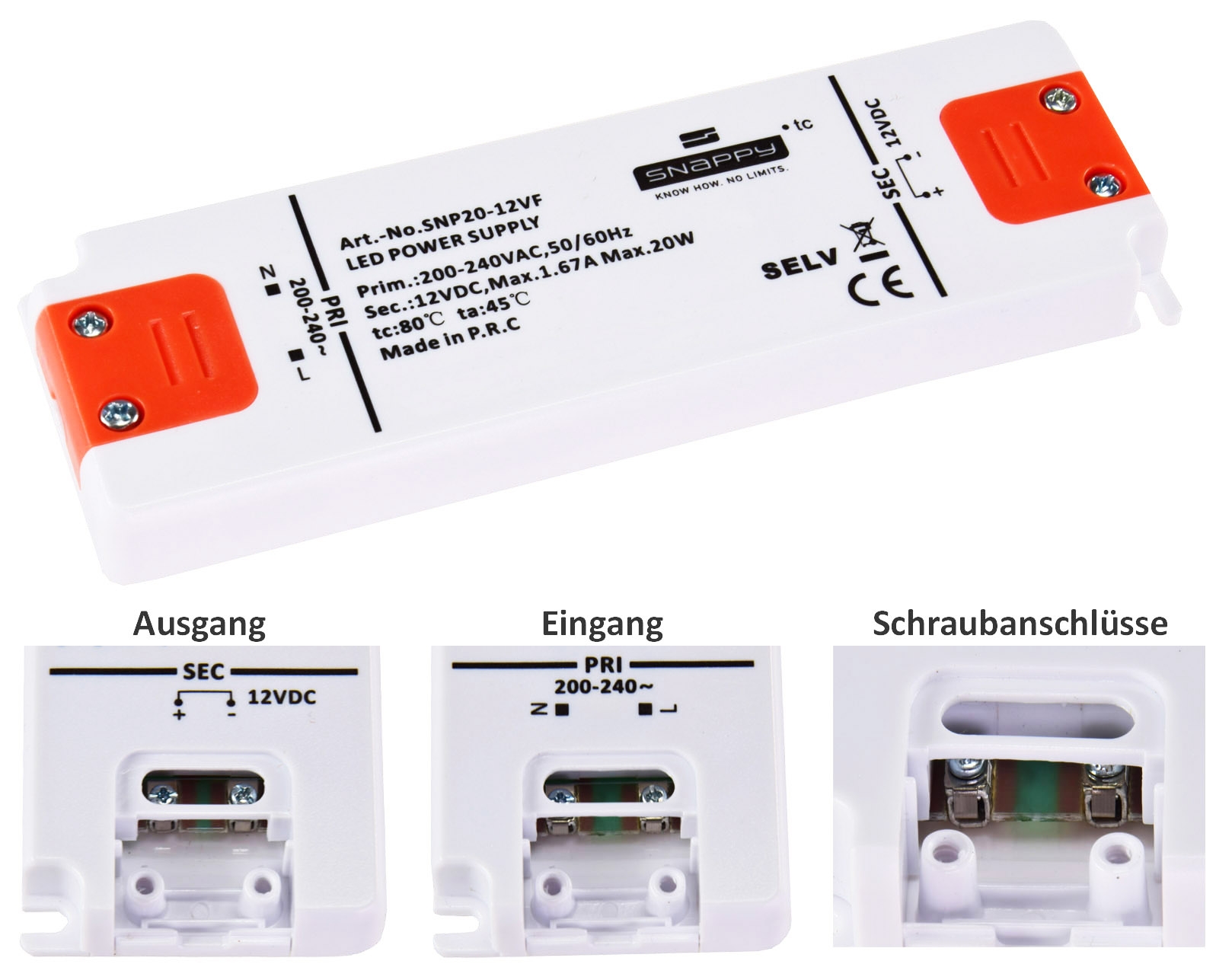 LED-Trafo "CT-SL20" SlimLine 0,5-20W  - Bild 1