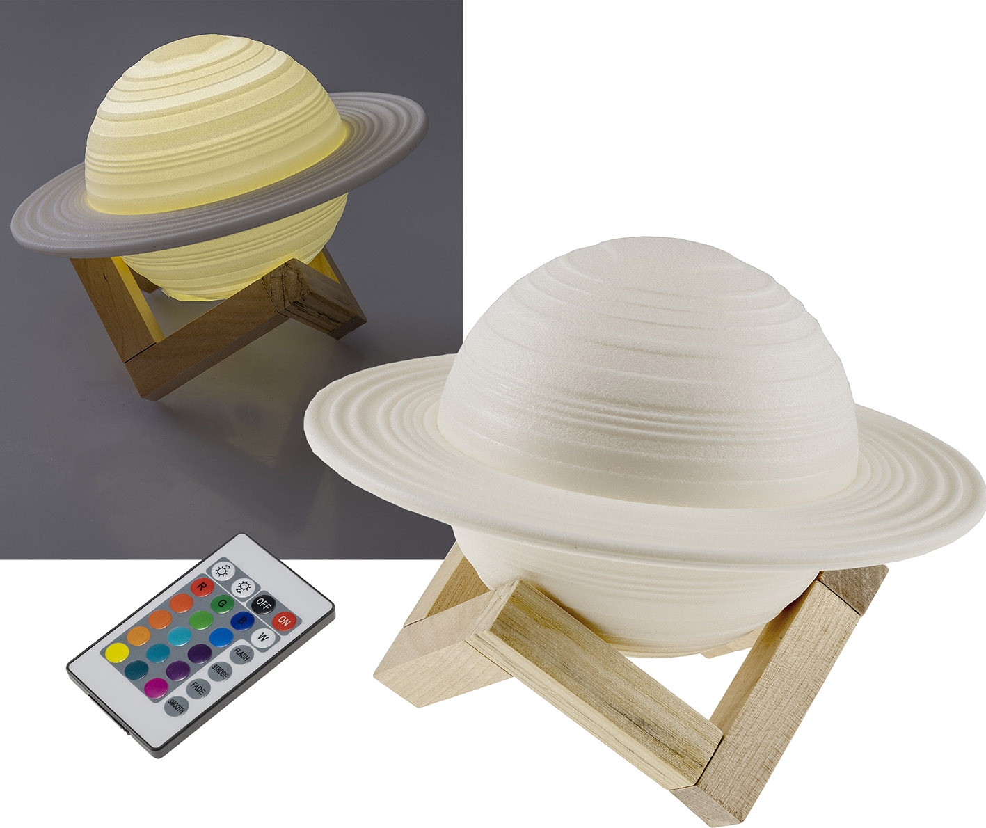 Dekoleuchte "3D Saturn"15cm Ø 