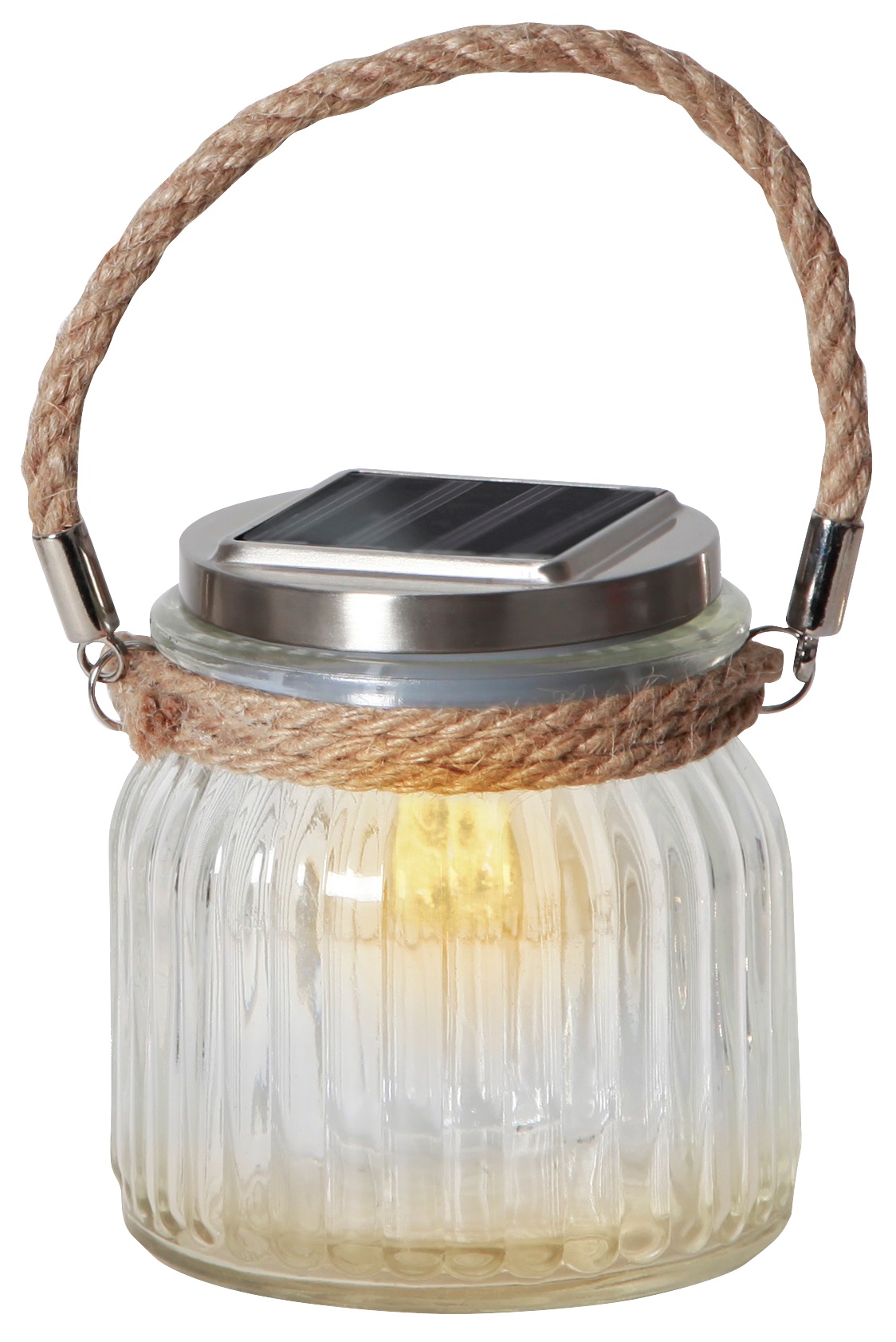 LED Solar-Leuchte "Jamjar", warmweiß