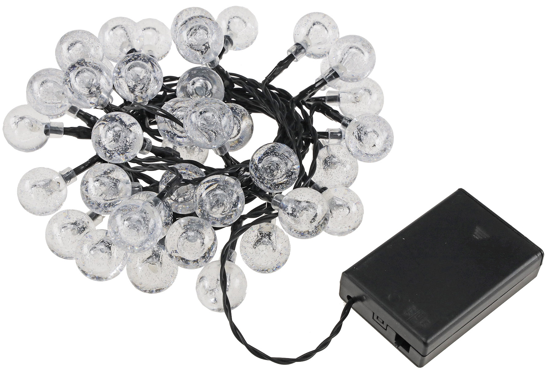 LED Batterie-Lichterkette "BubbleBall" 40 Kugeln ww - Bild 1