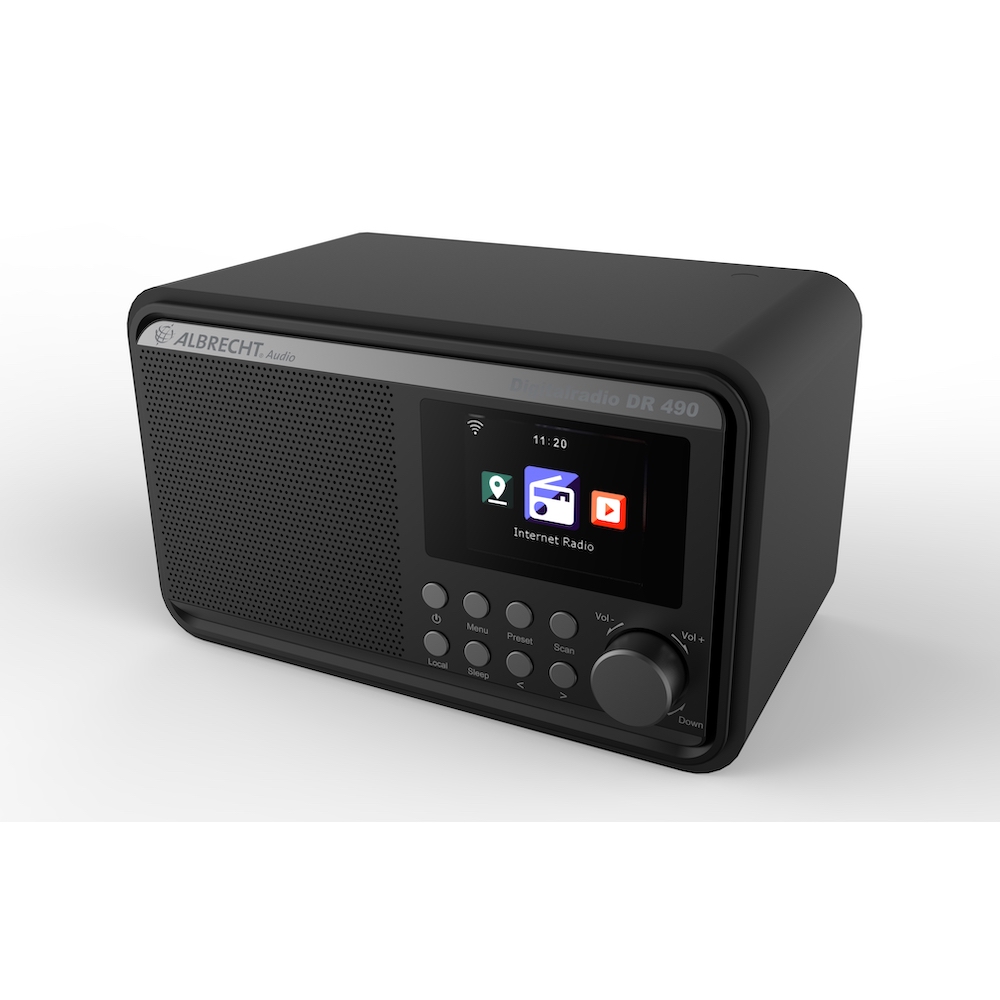 Albrecht DR 490 schwarz, Digitalradio Internet/DAB+/UKW 
