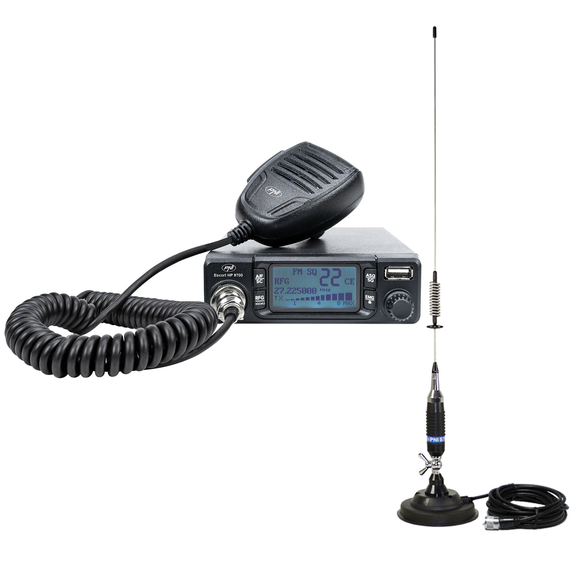 CB-Funkgeräteset PNI HP 9700 + PNI-S75 Magnetantenne