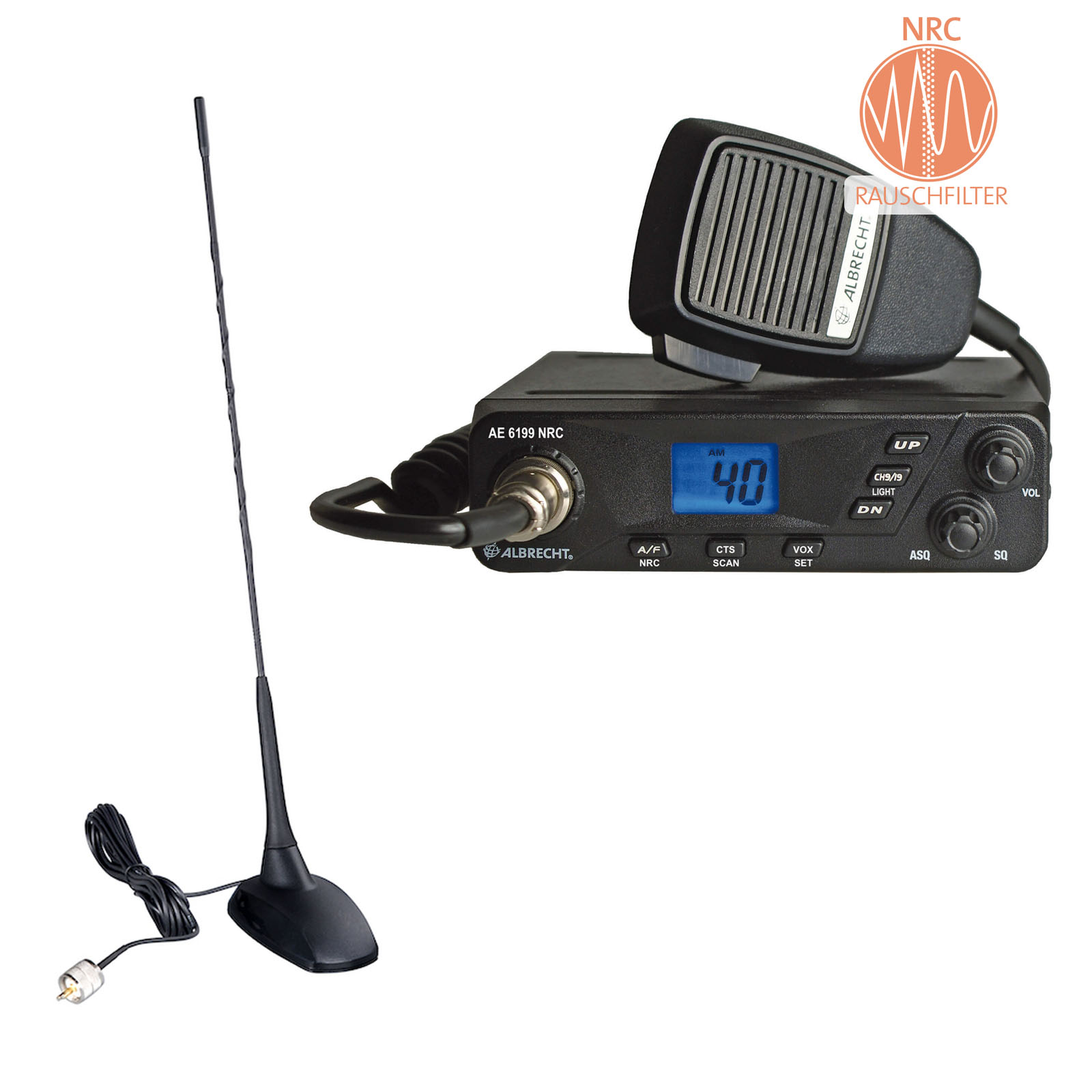  Albrecht AE 6199 NRC, 24V + CBM-516 Magnetantenne X