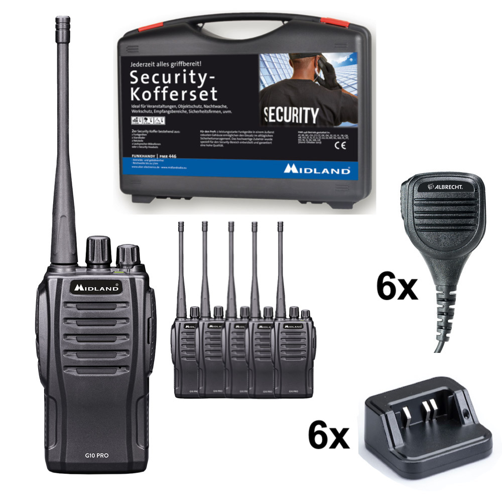 Midland G10 Pro 6er Security-Kofferset  X