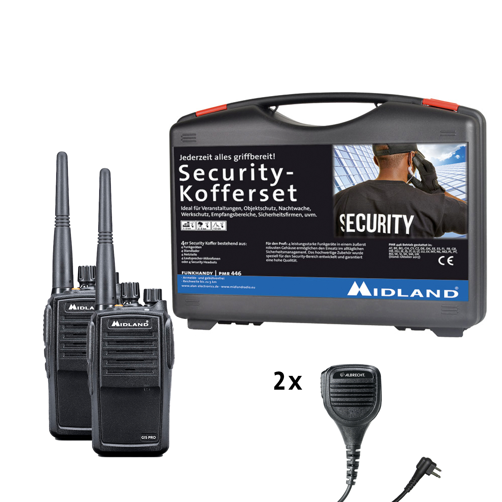 Midland G15 Pro PMR 2er Security-Kofferset  X
