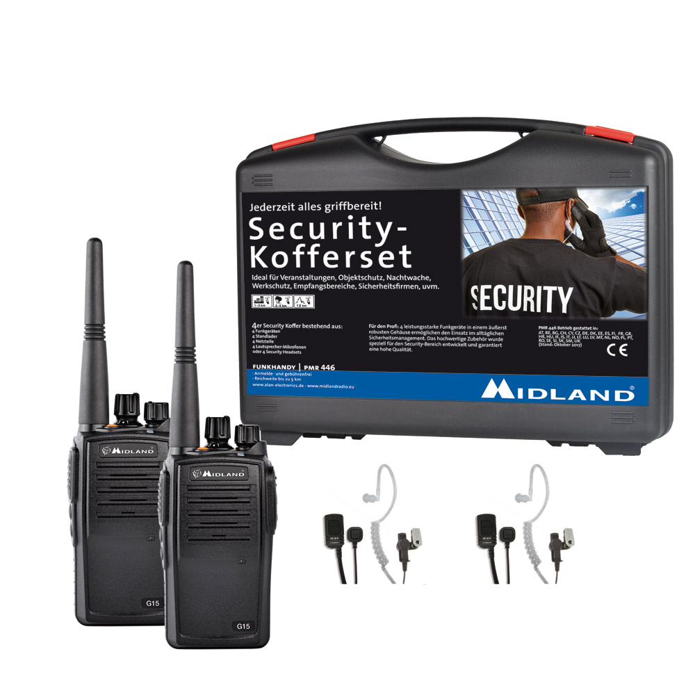 Midland G15 Pro PMR 2er Security-Kofferset  X
