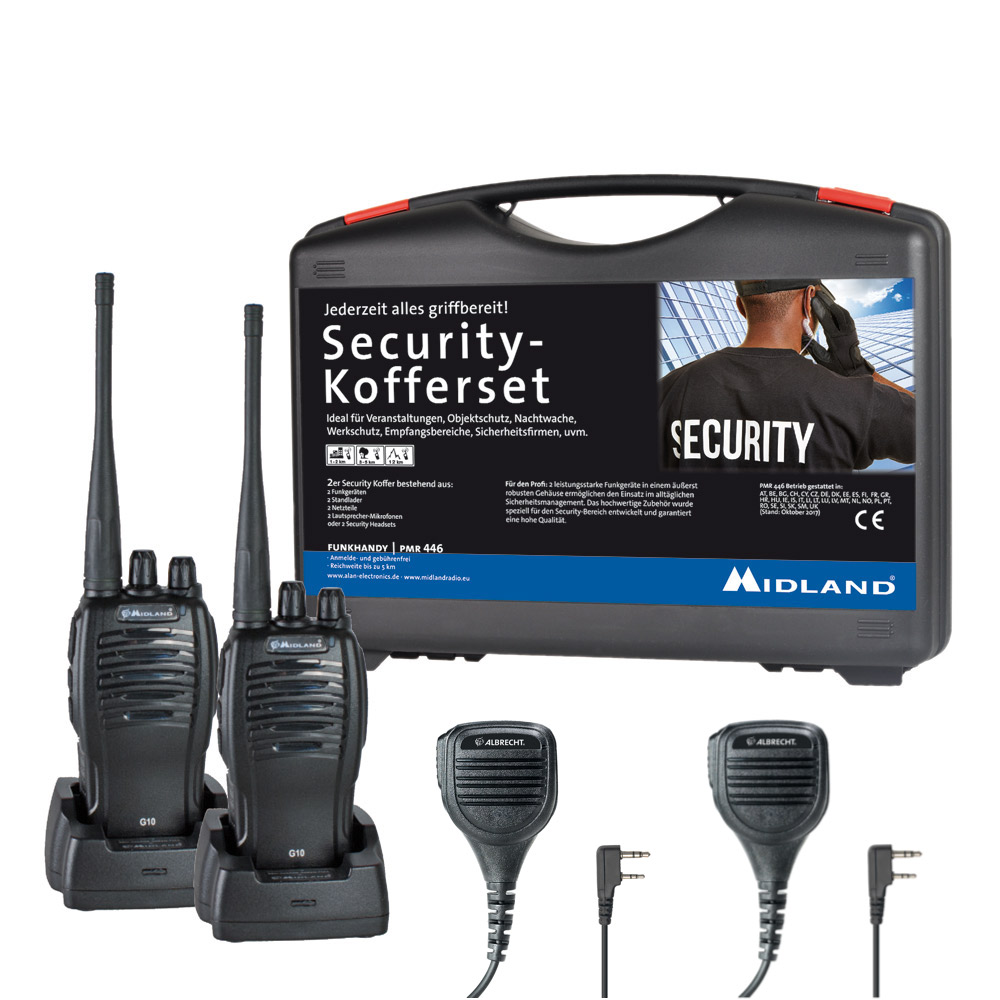 Midland G10 Pro PMR 2er Security-Kofferset  X