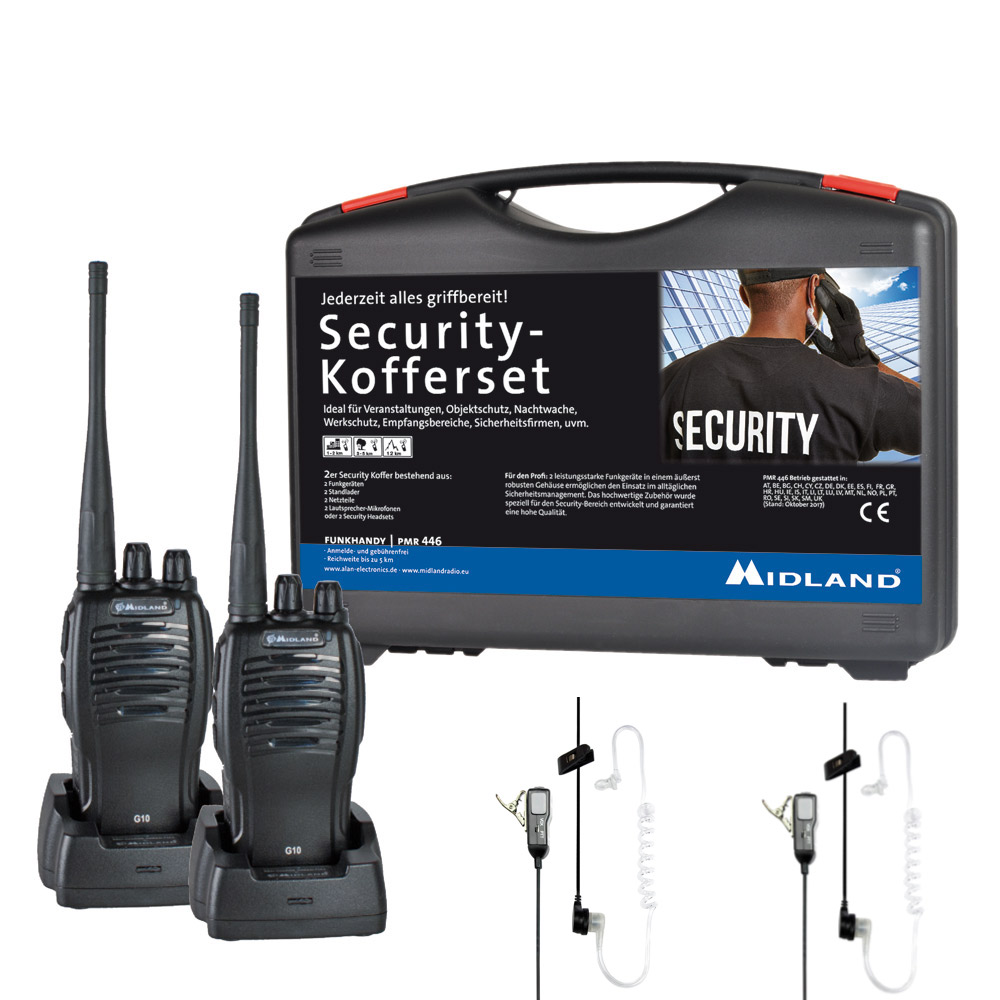  Midland G10 Pro PMR 2er Security-Kofferset 