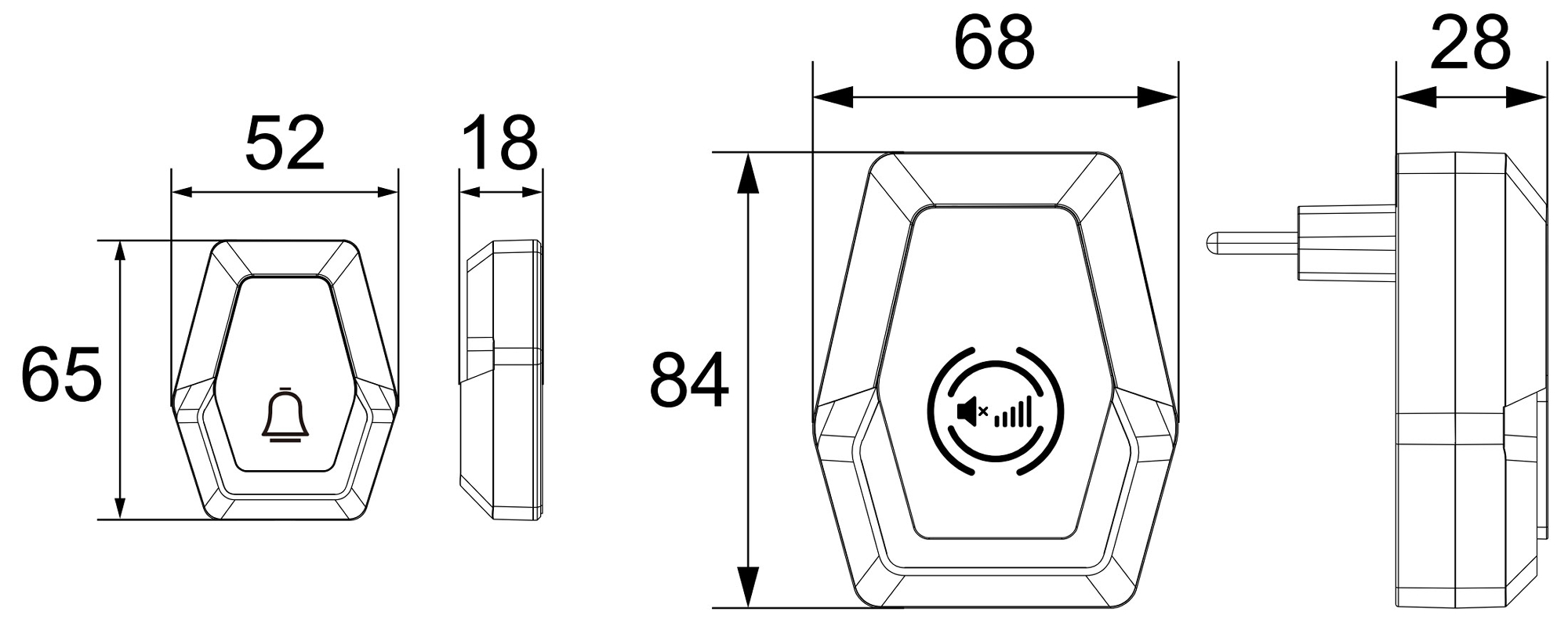 Funk-Klingeltaster "Pilota Porta" Batteriebetrieb, IP55 - Bild 3