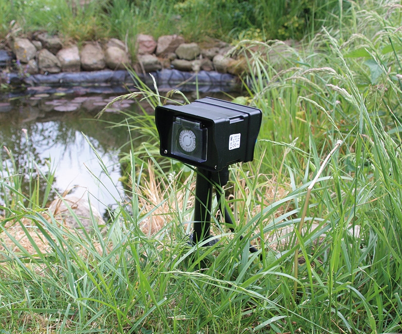 Gartensteckdose mit Erdspieß, 2-fach, Zeitschaltuhr - Bild 3