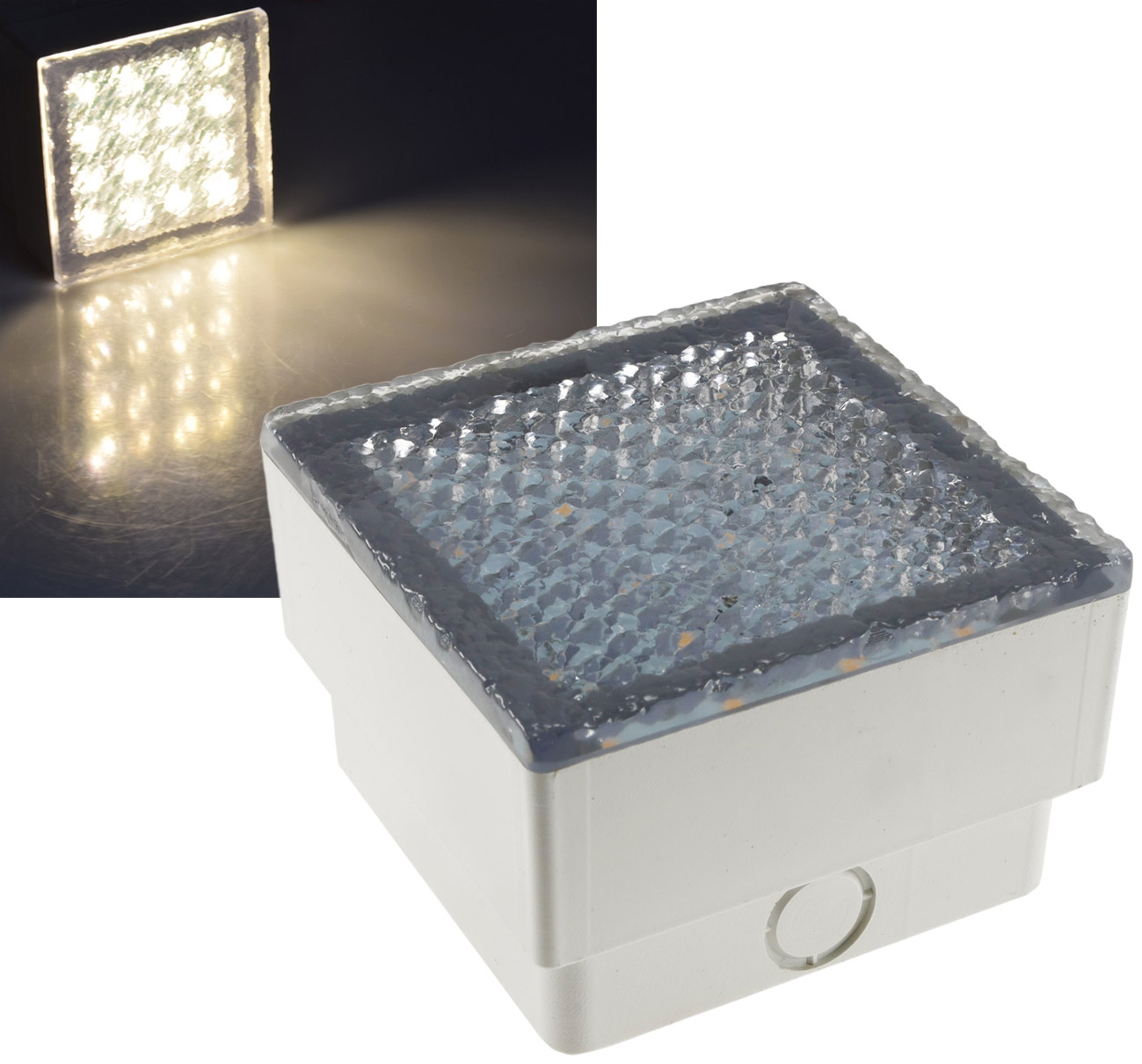 LED Pflasterstein "BRIKX 10" warmweiß 