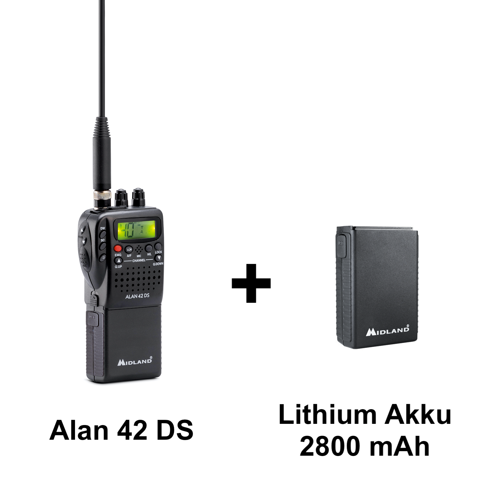 Alan 42 DS, CB-Funk Handgerät Power Bundle 