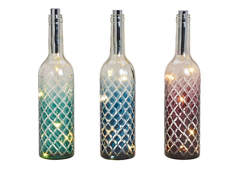 Glasflasche mit LED Lichterkette