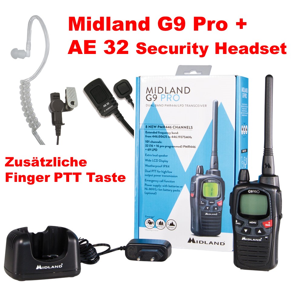 Securityset G9 Pro mit Securityheadset AE32   X
