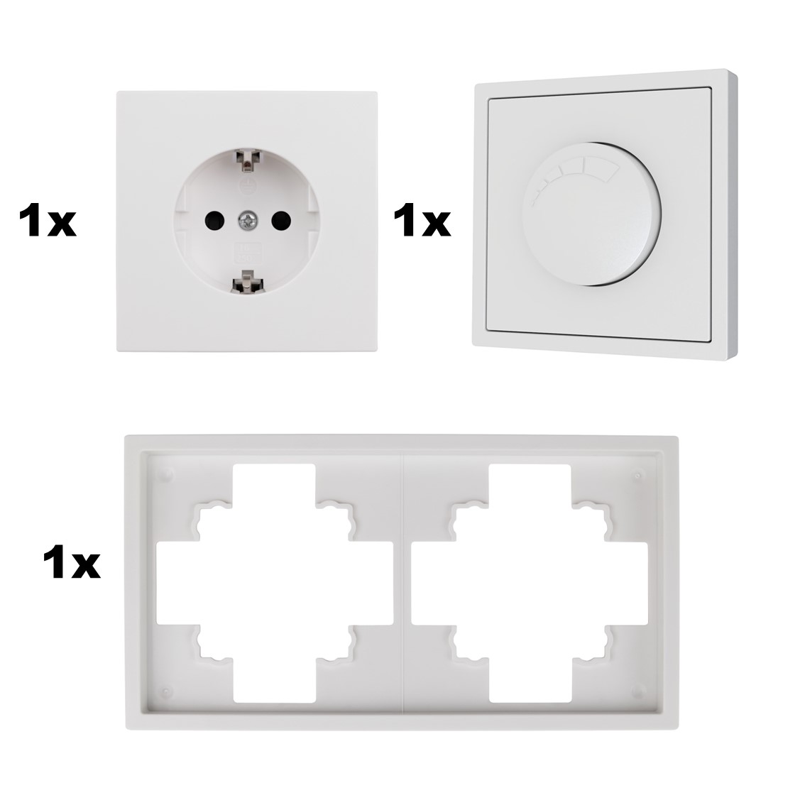 Shallow WE Set4 Steckdose und Dimmer