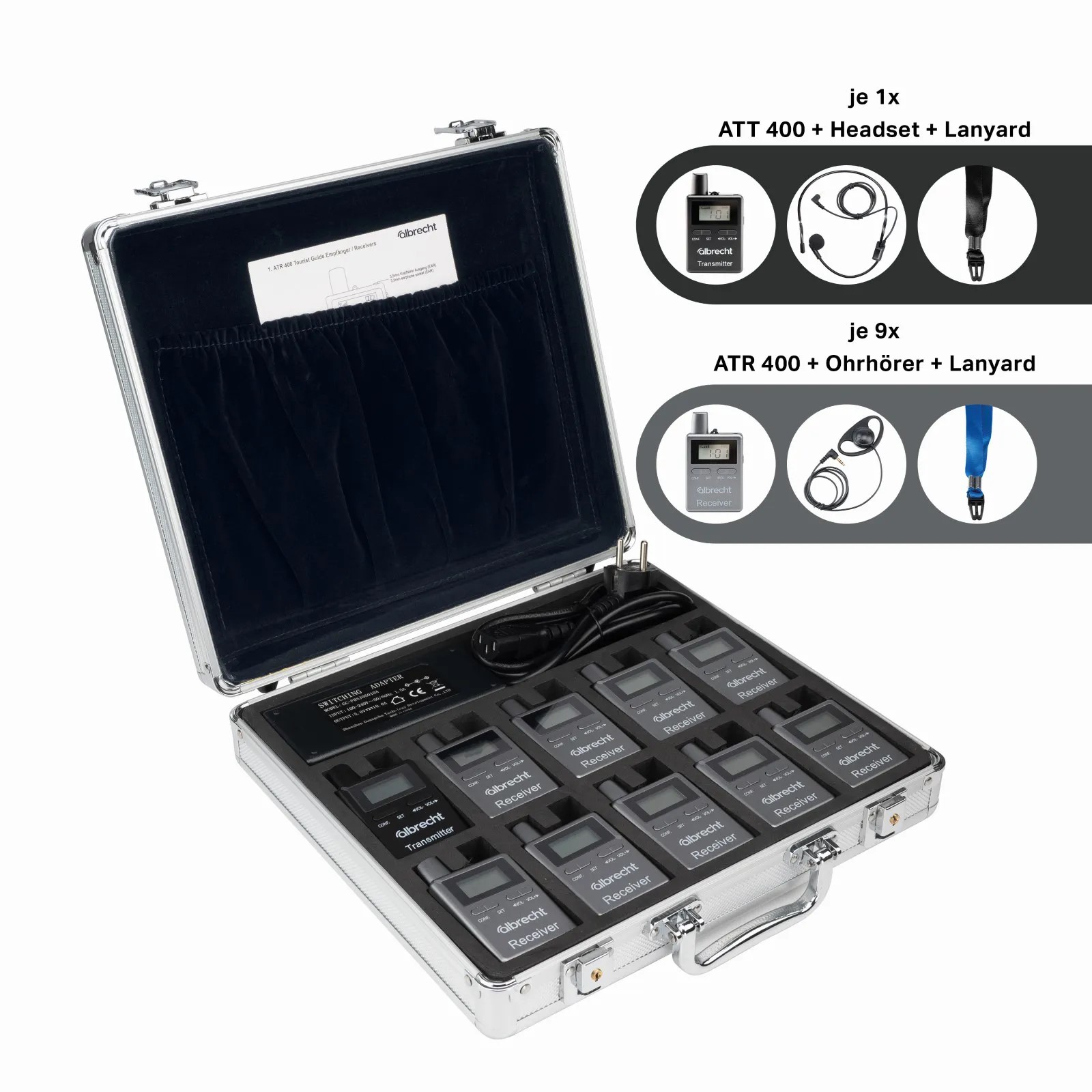 10er Set Albrecht ATR 400 im Tragekoffer X