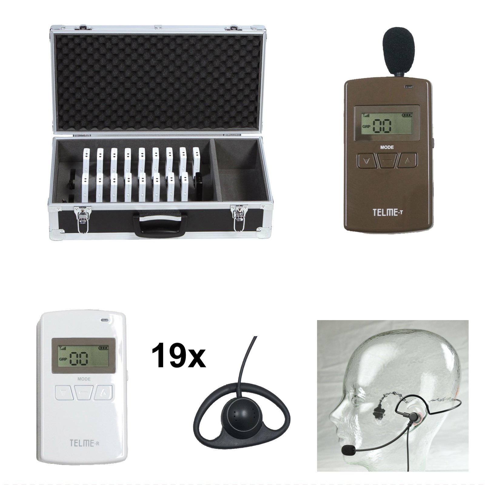 TelMe 20er Set, Koffer mit Ladeschalen X
