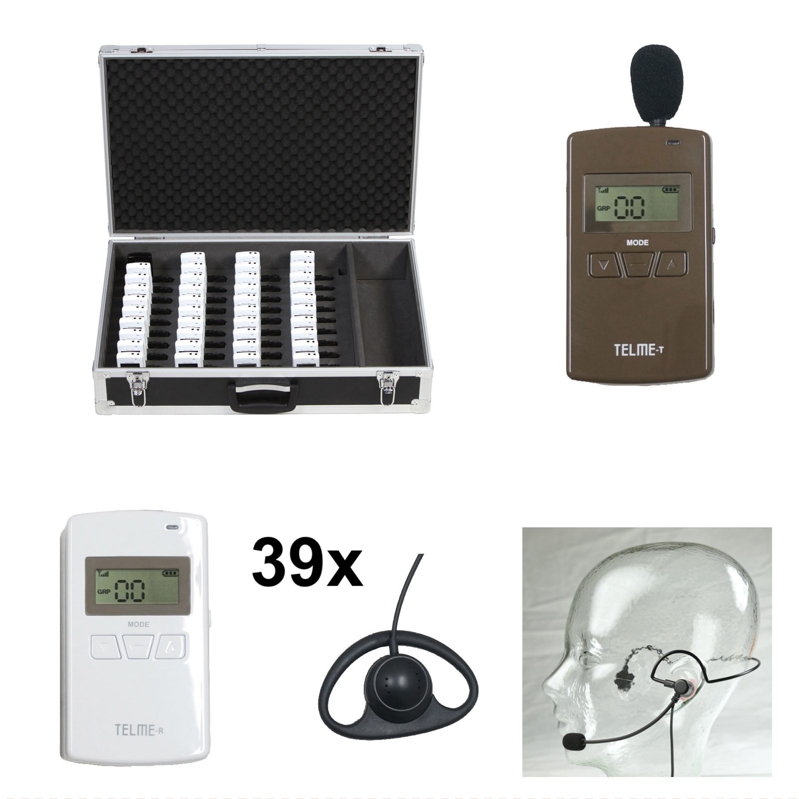 TelMe 40er Set, Koffer mit Ladeschalen X