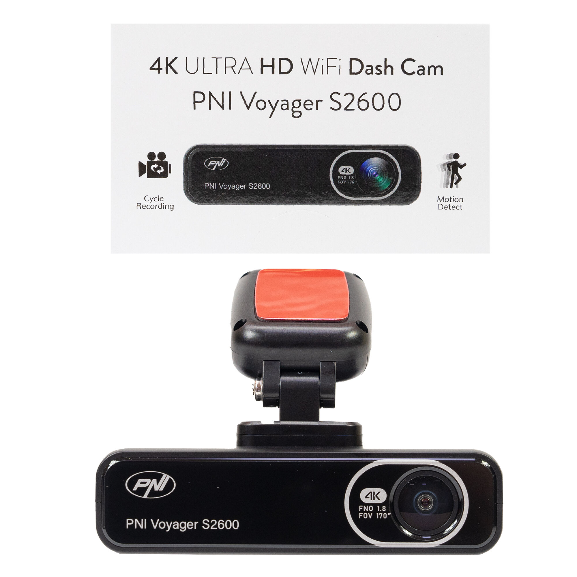 Auto-DVR-Kamera PNI Voyager S2600 WiFi 4K Ultra HD