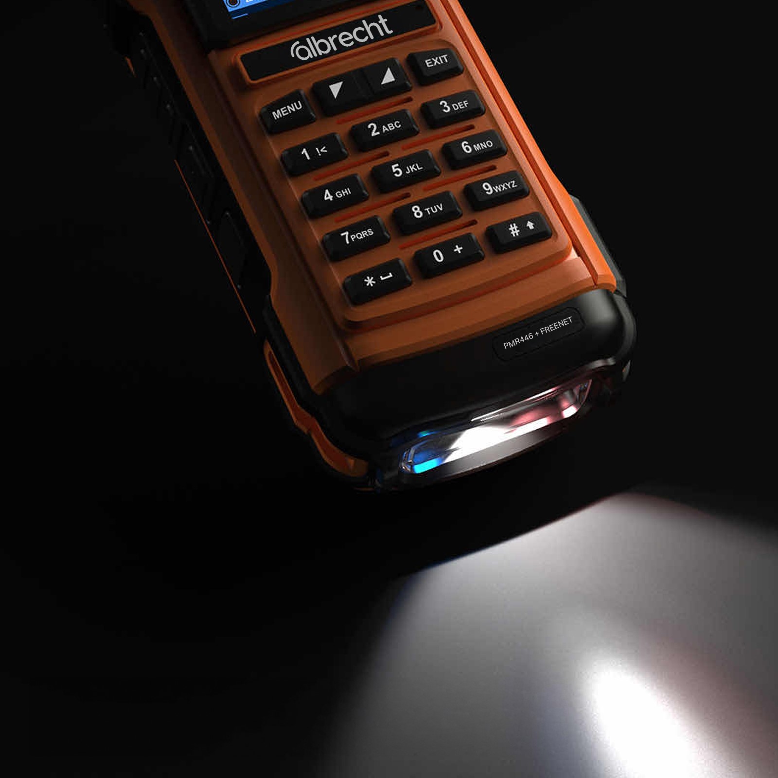  Albrecht Tectalk Duo, PMR446 + Freenet (1W), Orange inkl. Standlader, 2000mAh Akku, Gürtelclip X - Bild 7